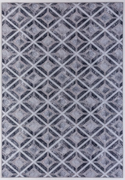 Bedruckter moderner Wohzimmerteppich Serena Grau 50x80 cm
