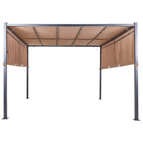 Pavillon LED PARGA Metall 310 cm 310 cm Braun