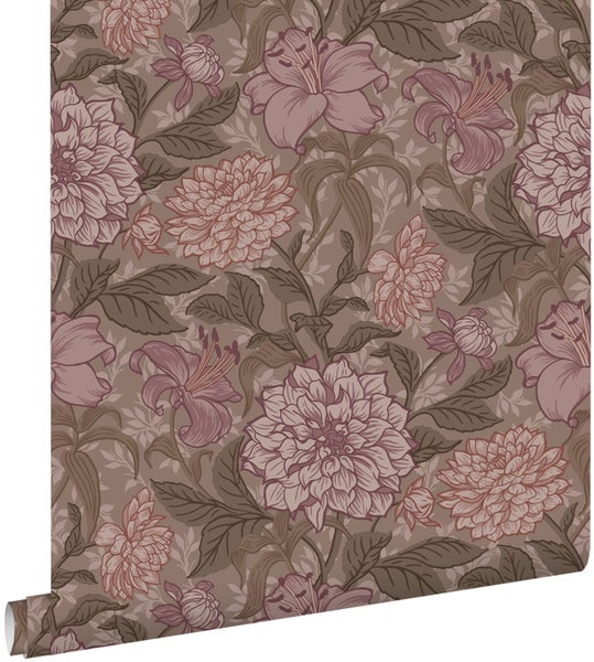 Tapetenrolle mit floralem Muster