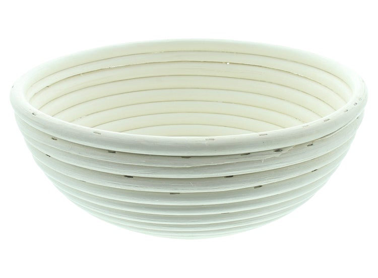 FRANK FLECHTWAREN|Gärkorb Blümchen, rund, Ø 23 x 8 cm, RATTAN, HOLZ