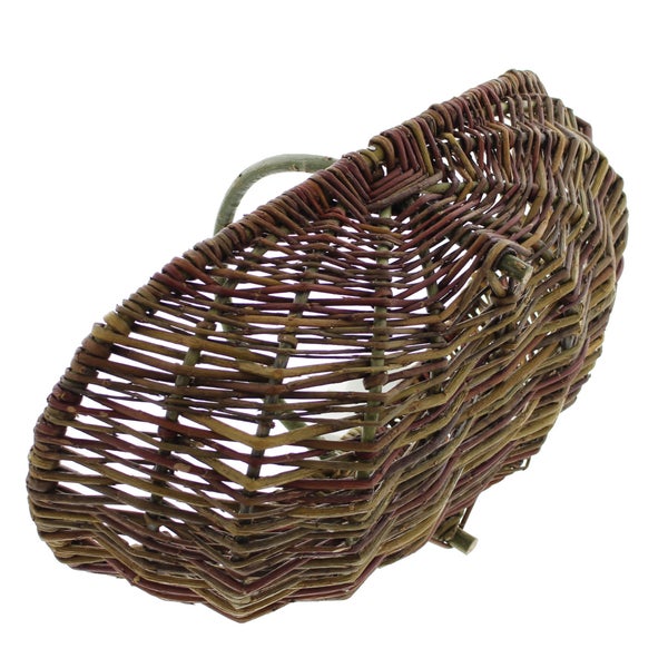 FRANK FLECHTWAREN | Korb Holzbügel, mittel, WEIDE, 46 x 27 x 20 cm, GH 25 cm