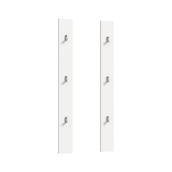 ProjektX Wandgarderobe Set mit 2 6 Haken weiß Hochglanz. 13 X 3 X 115 cm