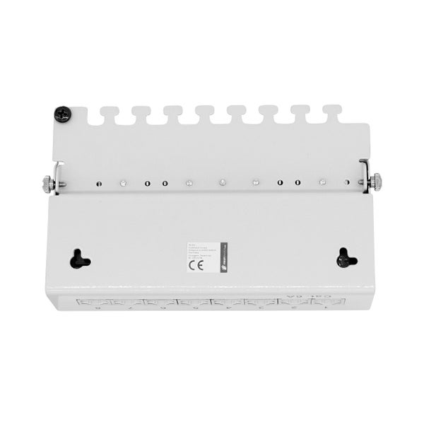 Patchpanel Kategorie 6A mit 8 Ports für Netzwerkinstallationen.