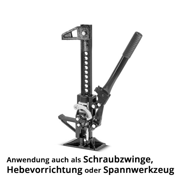 Allzweckwinde als Schraubzwinge, Hebevorrichtung oder Spannwerkzeug