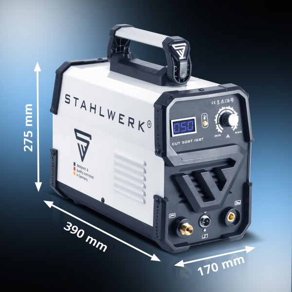 STAHLWERK Plasmaschneider CUT 50 ST IGBT mit 50 Ampere, bis 14mm Schneidleistung