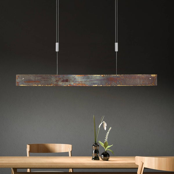 quitani LED Malu (Modern) in Gold / Messing aus Aluminium (4 flammig, ) - Licht nach oben & unten Wohnzimmerleuchte