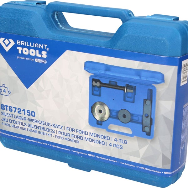 Brilliant Tools Werkzeugsatz in geöffnetem blauen Kunststoffkoffer