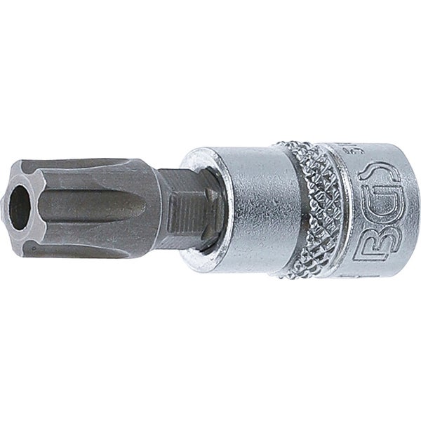 BGS Bit-Einsatz Antrieb Innenvierkant 6,3 mm (1/4) TS-Profil (für Torx Plus) mit Bohrung TS50 - 5184-TS50