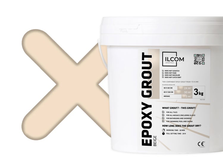 Epoxidharzmörtel zum Füllen von Fugen  - Beige -  3Kg