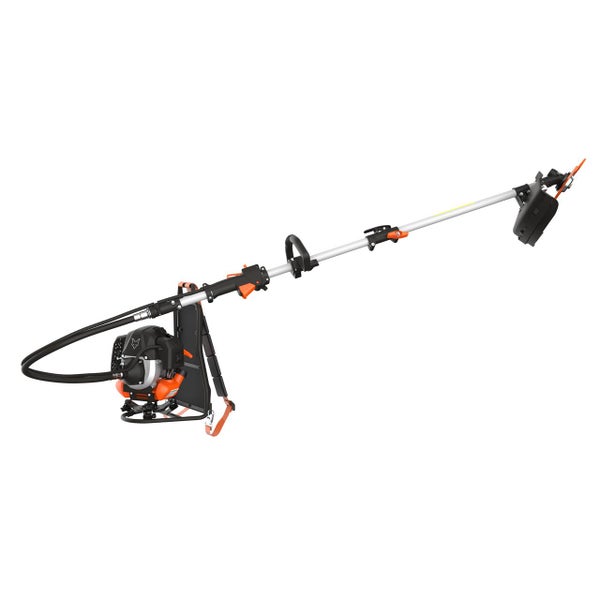 FUXTEC 2in1 Rückentragbare Benzin Motorsense FX-MS152T - 52ccm | 3PS  | 2-Takt Freischneider | 8,8Kg |  9-Zahn | 900ml | Easy Start