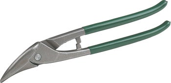 Pelikanschere aus Metall für lange, gerade Schnitte in Blech.