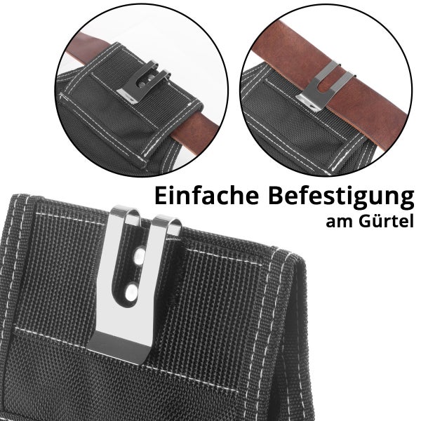 STAHLWERK Werkzeuggürtel Werkzeug Gürteltasche Handwerkergürtel aus Polyester