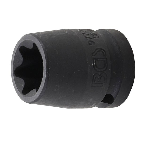BGS Kraft-Steckschlüssel-Einsatz E-Profil Antrieb Innenvierkant 12,5 mm (1/2) SW E22 - 9779-22