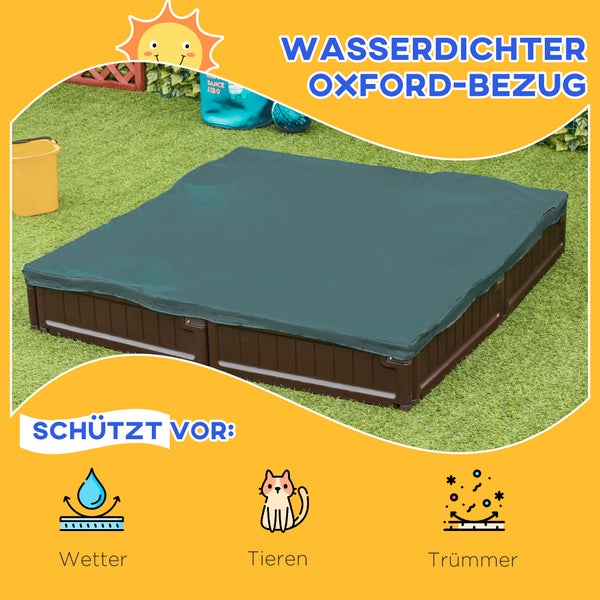 Wasserdichter Oxford-Bezug für einen Sandkasten zum Schutz vor Wetter, Tieren und Schmutz