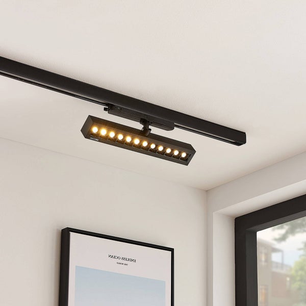 Arcchio LED Stromschienenstrahler Millay (Modern) in Schwarz aus Aluminium (1 flammig, ) Arbeitszimmerleuchte