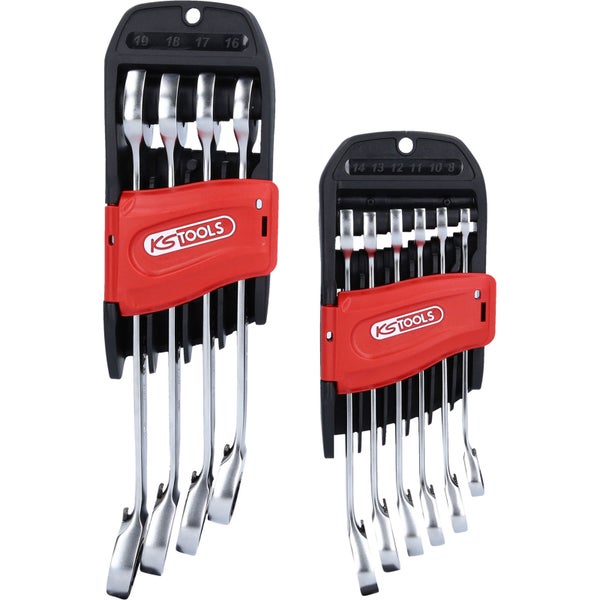 KS TOOLS DUO GEARplus Ratschenringmaulschlüssel mit Maul-Ratschenfunktion umschaltbar 10tlg. - 503.5950