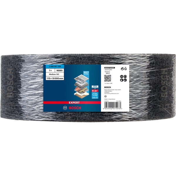Bosch Expert N880 Vliesrolle zum Handschleifen 115 mm x 10 m Medium S - 2608901228
