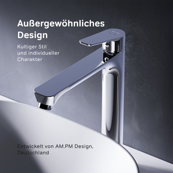AM.PM Waschtischarmatur für Aufsatzwaschbecken mit Klick-Ablaufgarnitur FTA92200 Hit