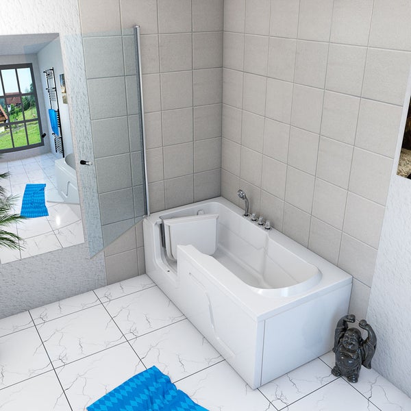Seniorendusche Dusche Wanne mit Tür S17D-TH-R-EC