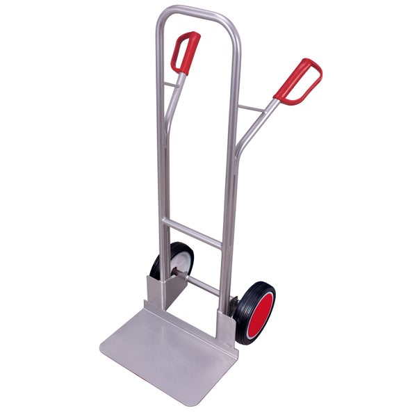 Sackkarre aus Metall mit rotem Griff