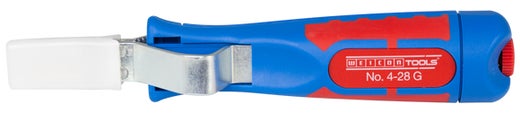 WEICON Kabelmesser No. 4-28 G | mit  2-Komponenten-Griff  inkl. gerader Klinge und Schutzkappe | Arbeitsbereich 4 - 28 mm Ø | 1 Stück