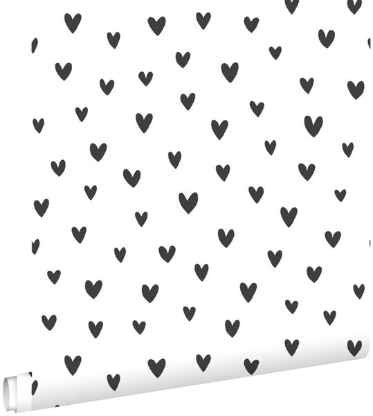 Tapetenrolle mit Herzmuster