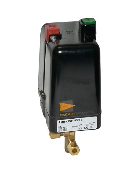 Condor Druckschalter MDR 5/16-K 2,5-16 bar G 1/2+G 1/4Alu inkl. Entlastungsventil EV 5 213000