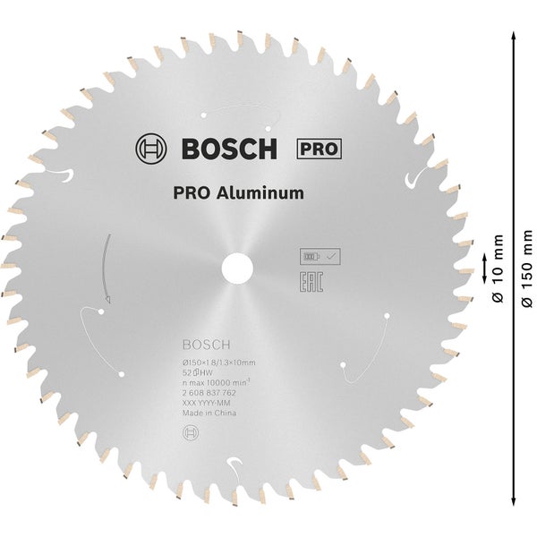 Bosch PRO Aluminium cordless Blatt für Kreissägen 150 x 1,8 x 10 mm - 2608837762