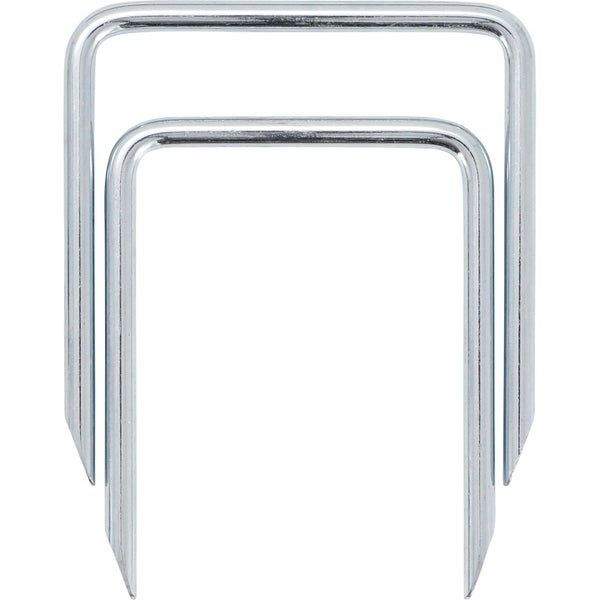 Zwei Rasennägel aus Metall