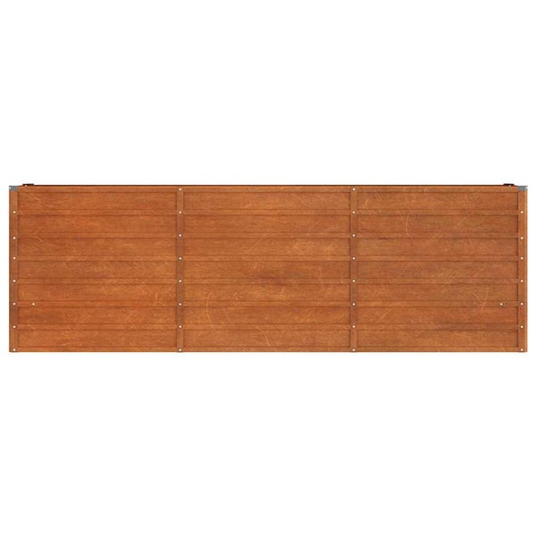 Sichtschutzelement aus Holz mit waagerechten Lamellen, aufgeteilt in drei vertikale Felder.