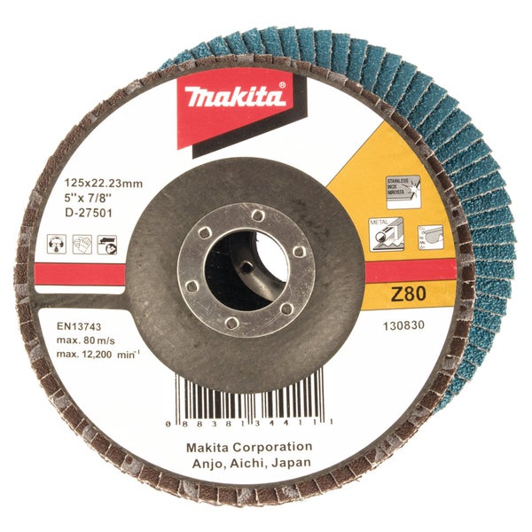 Makita Fächerschleifscheibe 125 mm Z80 - D-27501