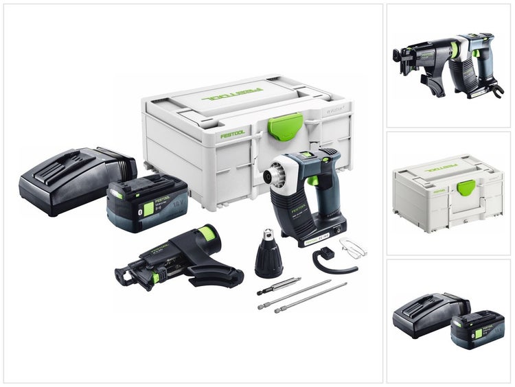 Festool DURADRIVE DWC 18-4500 Basic Akku Bauschrauber 18 V 14 Nm Brushless + 1x Akku 5,0 Ah + Ladegerät + Systainer