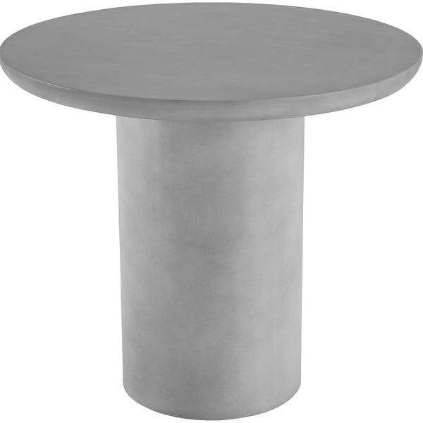 Runder Gartentisch tectake Talmi inkl. Bodenschoner, 86,5 x 75,5 cm minimalistisches Design betongrau