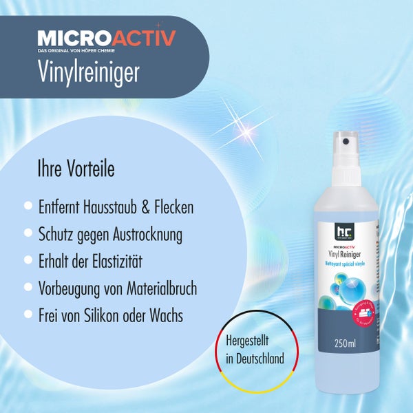 Microactiv Vinylreiniger in einer 250-Milliliter-Sprühflasche
