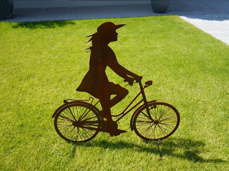 BADEKO Edelrost Fahrradfahrerin -Annelies-