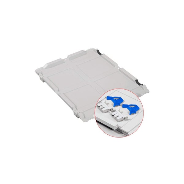 PROREGAL SuperSparSet 10x Eurobox NextGen Grip mit Scharnierdeckel und Blauen Schiebeschnappverschlüssen HxBxT 22 x 30 x 40 cm 20 Liter