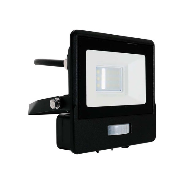 LED-Flutlichtstrahler mit PIR-Sensor - Schwarz - Samsung - IP65 - 10W - 735 Lumen - 6500K - 5 Jahre