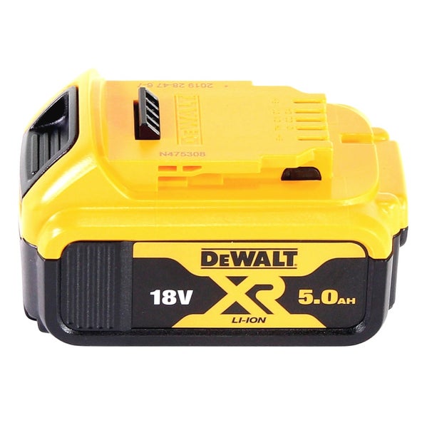 DeWalt 18 Volt XR Lithium-Ionen-Akku mit einer Kapazität von 5,0 Amperestunden.