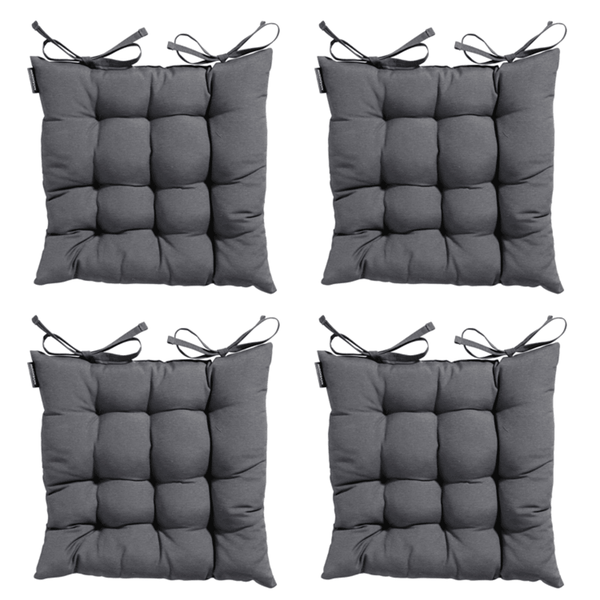 Sitzkissen Panama grau - Ca. 46x46 cm - 4er-Set