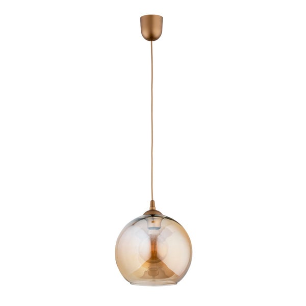 Moderne Hängeleuchte mit kugelförmigem Glasschirm für Wohnräume