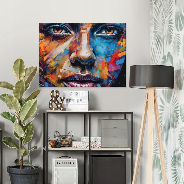 Leinwandbild Frau Abstrakt Modern Bilder Wohnzimmer 100X70 cm