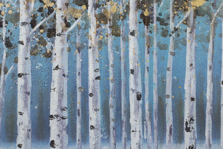 Handgemaltes Gemälde Acrylfarbe 120x60cm Blau