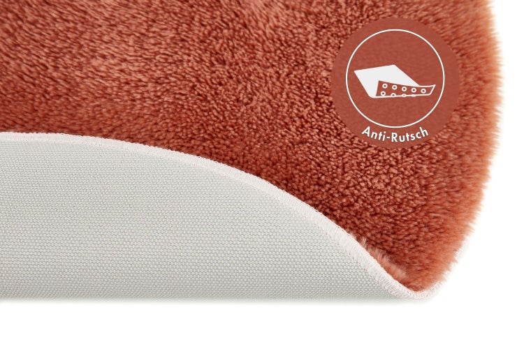 Badematte Florida 60 cm rund in Rostrot