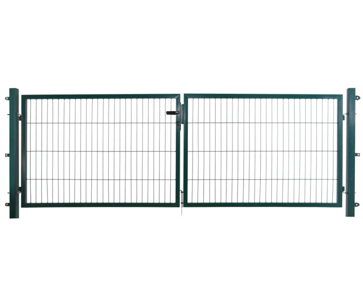 BASIC Gartentor 2-Flügelig Moosgrün 3000 x 1000 mm