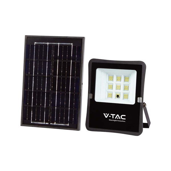 V-TAC VT-55050 - Solar-Flutlicht - IP65 - Schwarzes Gehäuse - 400 Lumen - 4000K