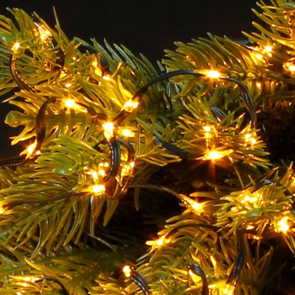 ECD Germany LED Micro Cluster Lichterkette 24m 800 LEDs Extra Warmweiß, 8 Funktionen, Strombetrieb, IP44 Wasserdicht Innen/Außen, Weihnachtsbeleuchtung Weihnachten Weihnachtsbaum Clusterlichterkette