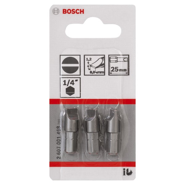 Bosch Schrauberbits 3er Packung, 25 mm Länge