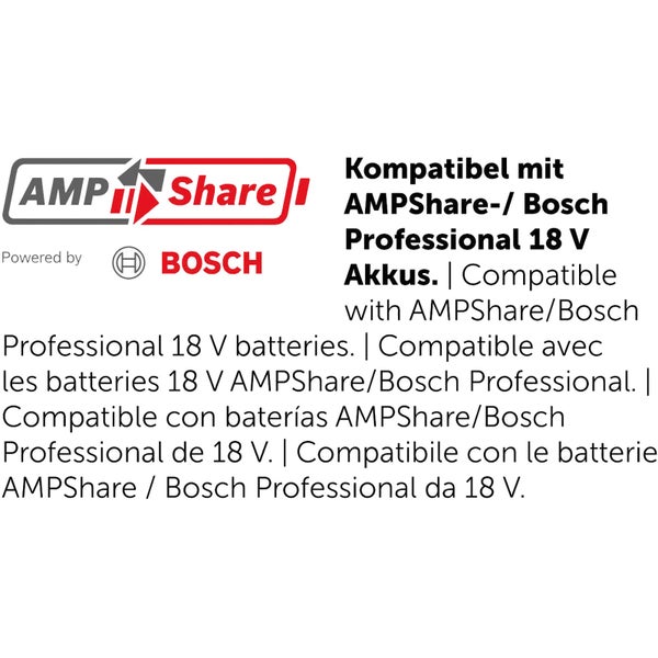 AMPShare Bosch Professional 18 Volt battery compatibility logo