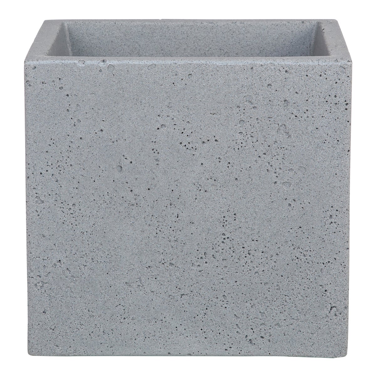 Scheurich C-Cube 40, Pflanzgefäß/Blumentopf/Pflanzkübel, quadratisch,  aus Kunststoff Farbe: Stony Grey, 38 cm Durchmesser, 33 cm hoch, 44 l Vol.