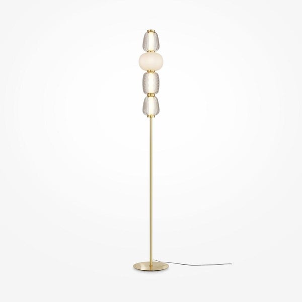 LED Stehleuchte Pattern in Gold und Transparent 32W 4500lm